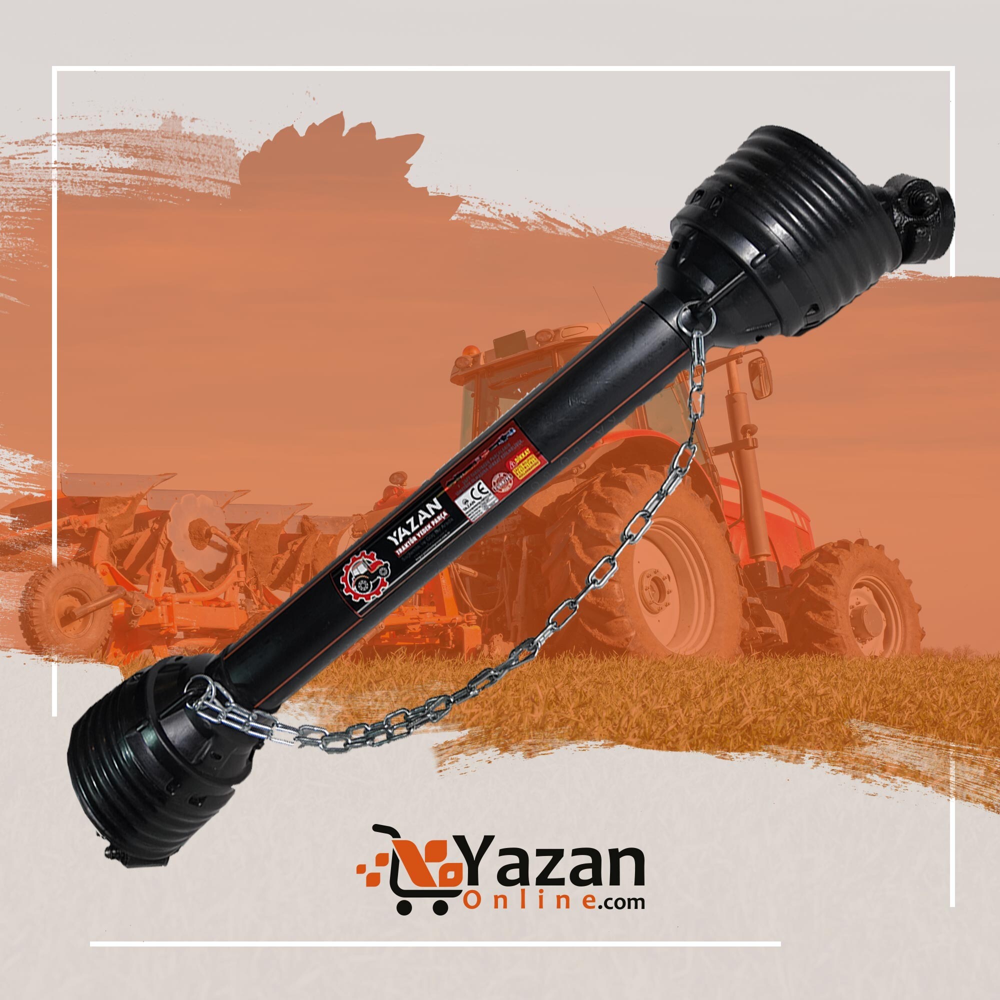 Traktör 24x62 Şaft (Kılıflı) – 100 cm Kapalı Boy ile Güvenli ve Verimli Tarım