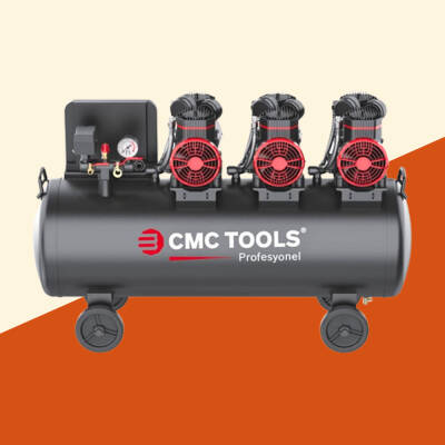 100 Litre Premium Hava Kompresörü 6 HP Sessiz-Yağsız - CMC