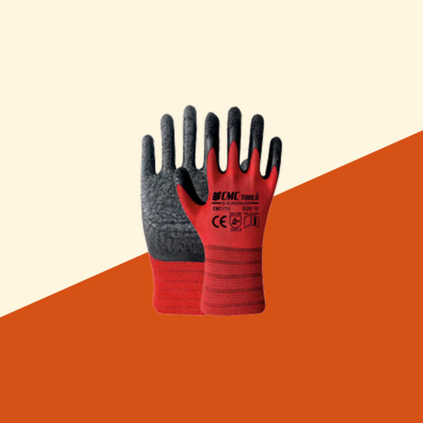 1/2 Eldiven Kırmızı-Siyah Latex (CMC1711) - 1