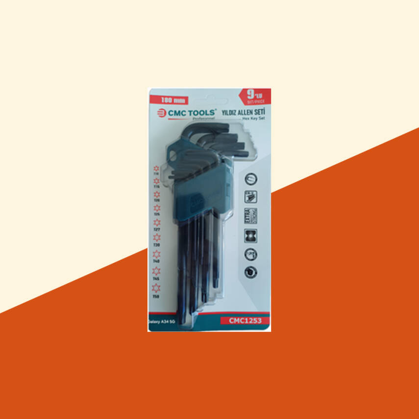180 mm Allen Anahtar Takımı Yıldız-Düz - 1