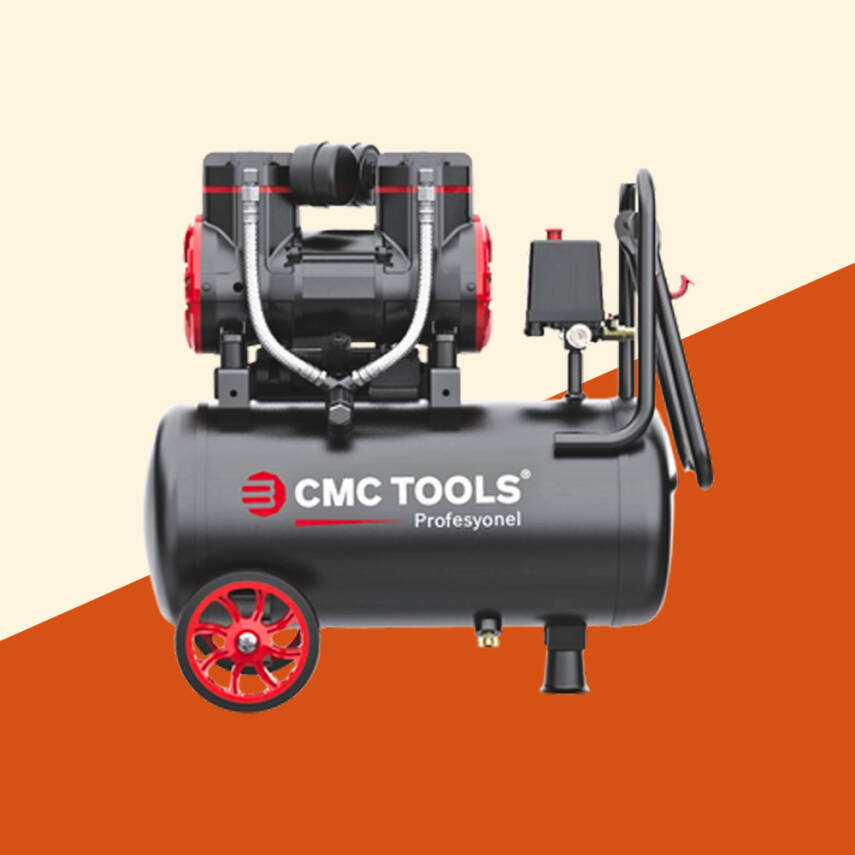 24 Litre Premium Hava Kompresörü 2 HP Sessiz-Yağsız - 1