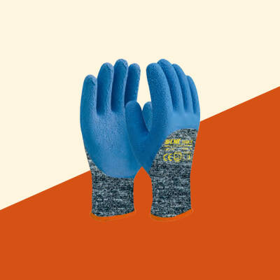 DALGALI ELDİVEN 3/4 Gri - Mavi - CMC